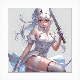 Anime Nurse Ready To Heal Canvas Print