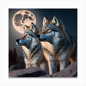Wolf Couple Canvas Print