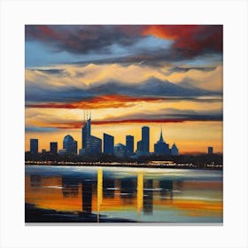 Sunset Over Nashville Canvas Print