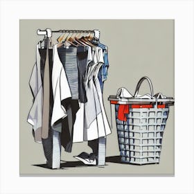 Laundry Basket 3 Canvas Print