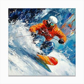 Skier Art 2 Canvas Print