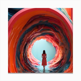 Tunnel Of Color Canvas Print