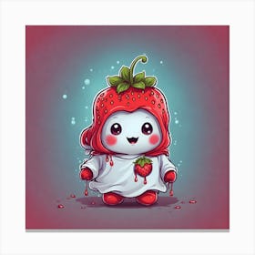 Strawberry Kawaii Canvas Print