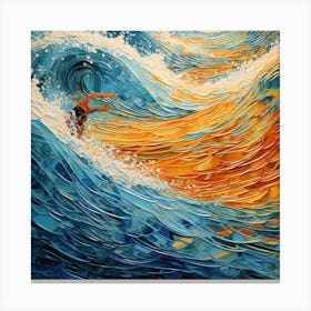 Surfer On The Wave Canvas Print