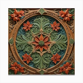 Carved Wood Panel 2 Canvas Print