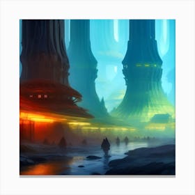 Futuristic City Canvas Print