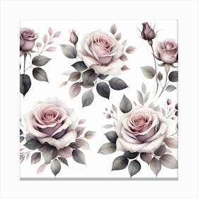 Mauve Roses 1 Canvas Print