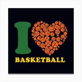 I Love Basketball Canvas Print