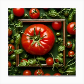 Tomatoes In A Frame 14 Canvas Print