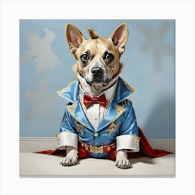 Popstar Elvis Dog Canvas Print