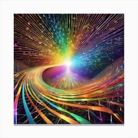 Rainbow Spiral Canvas Print