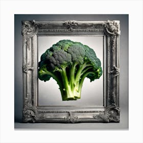 Framed Broccoli Canvas Print