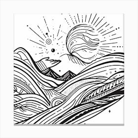 Doodle Drawing Canvas Print