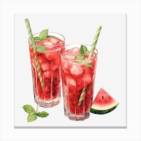 Watermelon Cocktail 23 Canvas Print