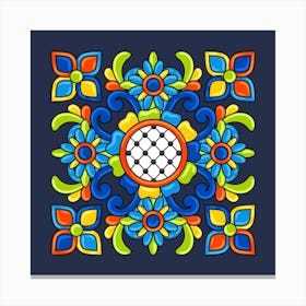 Colorful Floral Pattern 2 Canvas Print