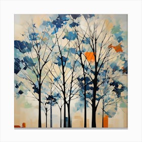 Abstract, Trees Canvas Print