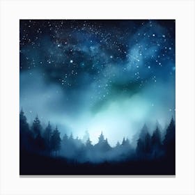 Night Sky With Stars Canvas Print