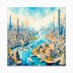 Cityscape Of Dubai Canvas Print