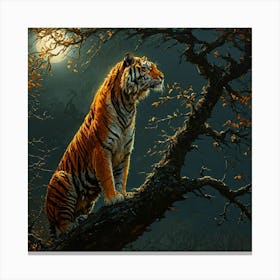 Tiger In The Tree Canvas Print