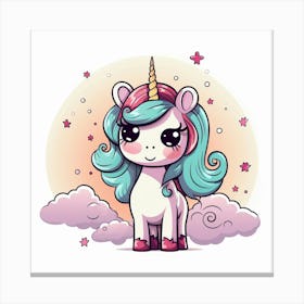 Cute Unicorn 746 Canvas Print