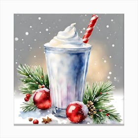 Christmas Milkshake Canvas Print