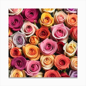 Colorful Roses Background 51 Canvas Print