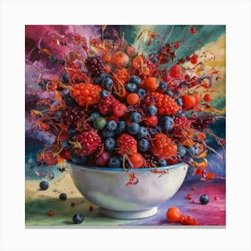 Berries In A Bowl 1 Canvas Print