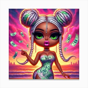 Money Girl 16 Canvas Print