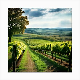 Countryside Wine Heaven Vine Green Nature Rheinland Grape Grower Eifel Spring Vinery Blan (6) Canvas Print