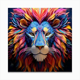 Colorful Lion 6 Canvas Print