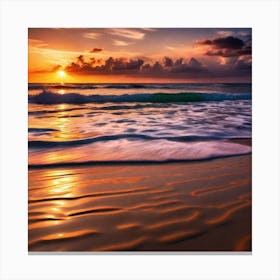 Sunset On The Beach 427 Canvas Print