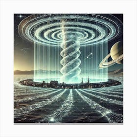 Stellar Veil Resonance Technology 1024x1024 Canvas Print