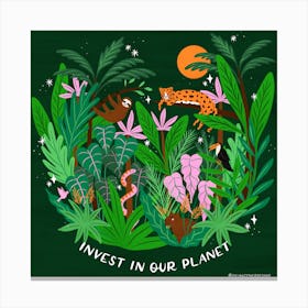 Rainforest Animals, Invest In Our Planet Canvas Print