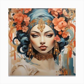 'Indian Woman' Canvas Print