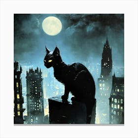 Black cat Canvas Print