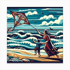 Kite Flying 1 Canvas Print