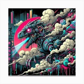 Dragon In The Sky Canvas Print