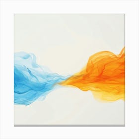 Blue And Orange Smoke Canvas Print