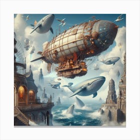 Steampunk City Canvas Print