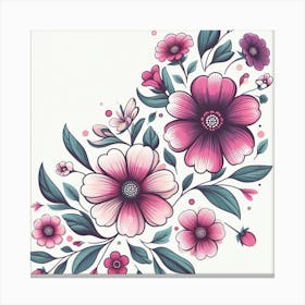 Floral Background Canvas Print