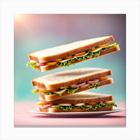 Sandwich Stock Photos & Royalty-Free Footage Canvas Print