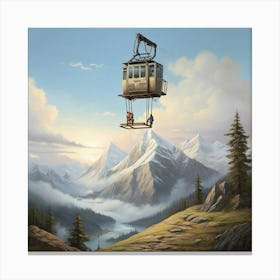 Mountain Lift Art Print 1 Canvas Print