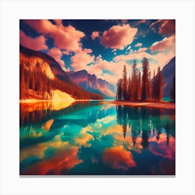 Beautiful Mountain Lake Canvas Print