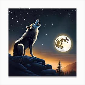 Howling Wolf 8 Canvas Print