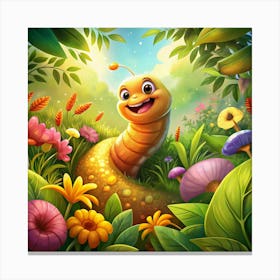 Worm In The Garden Canvas Print