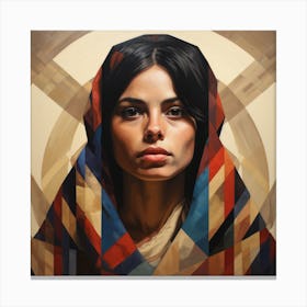 Geometric Chilean Woman 04+ Canvas Print