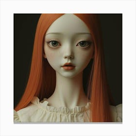 Doll With Long Red Hair Canvas Print