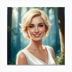 Blonde Haired Lady Canvas Print