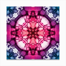 Pink Watercolor Flower Pattern Made Of Spots 2 Canvas Print