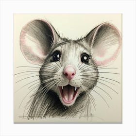 Rat Drawing 1 Canvas Print